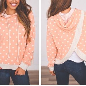 Pink polka dot sweatshirt